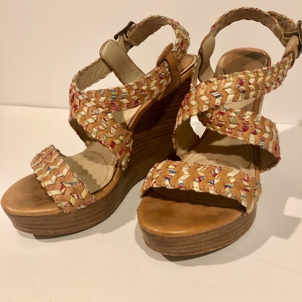 Frye Braided Leather Wedge